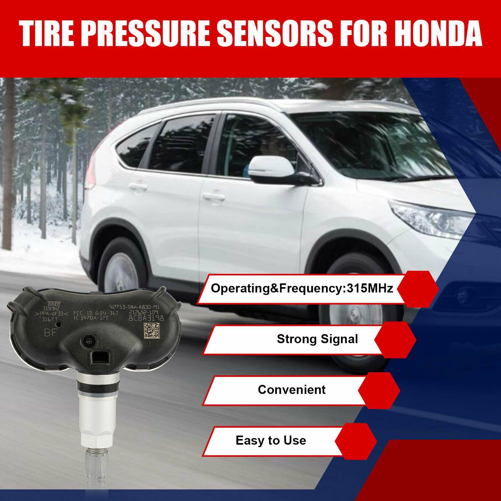 4PCS OEM 42753-SNA-A833 TPM Tire Pressure Sensors for Honda Fit 09-14 CR-Z 11-15 - KinglyDay