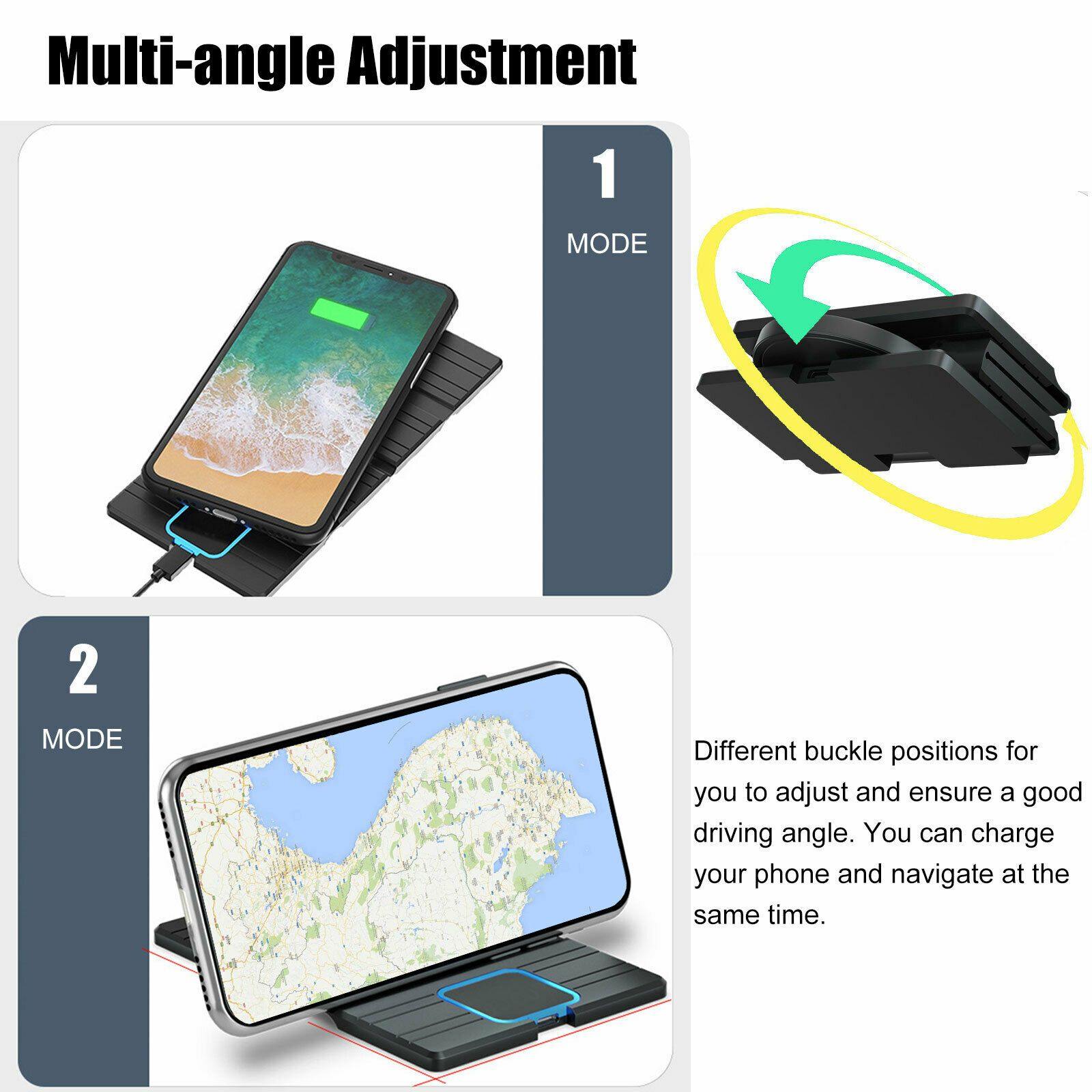 Fast Charging Car Wireless Phone Charger Pad Mat Mount For iPhone 12 Samsung S10 - KinglyDay