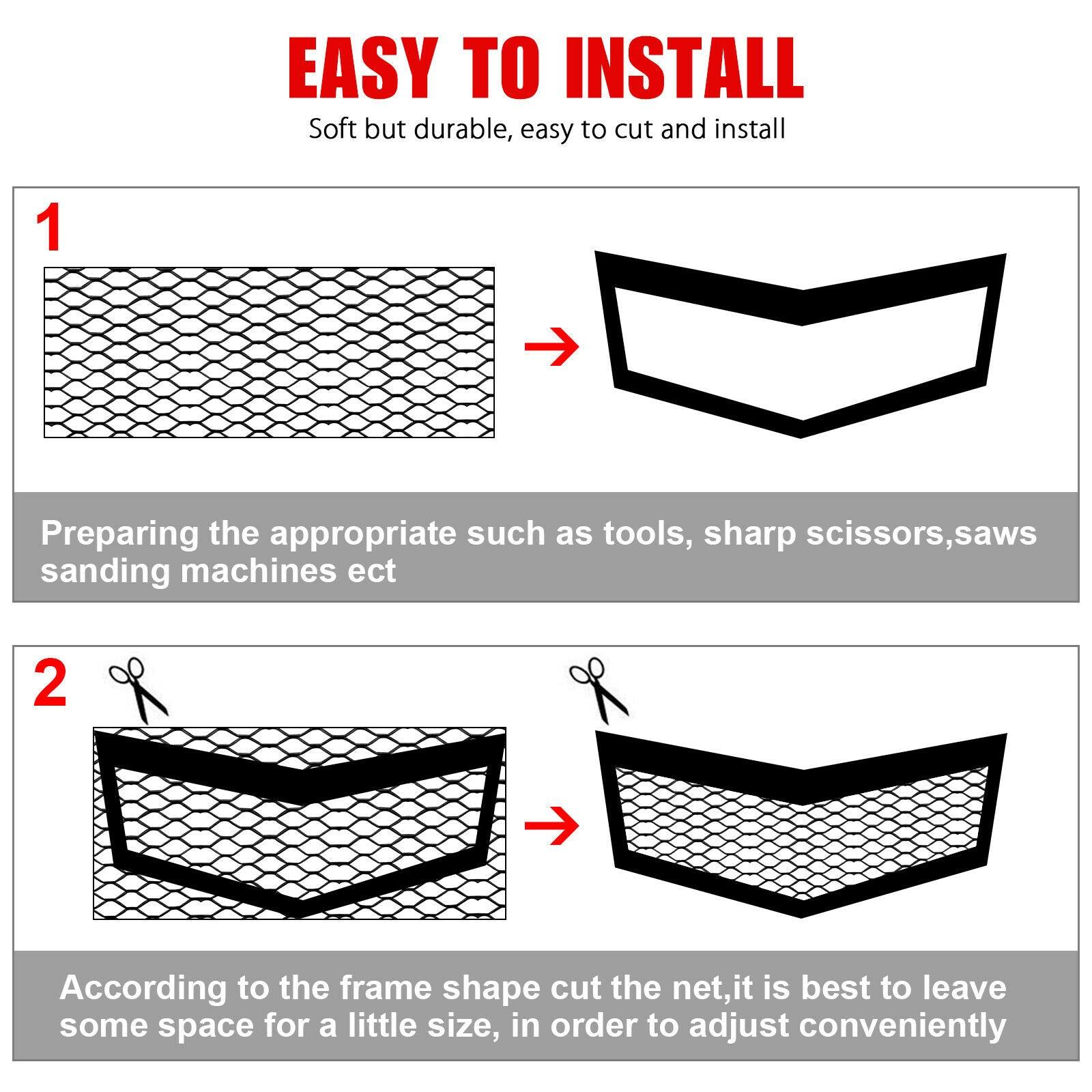 Aluminum Mesh Grill Cover Car Auto Front Bumper Fender Hood Vent Grill Net Black - KinglyDay