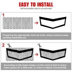 Aluminum Mesh Grill Cover Car Auto Front Bumper Fender Hood Vent Grill Net Black - KinglyDay