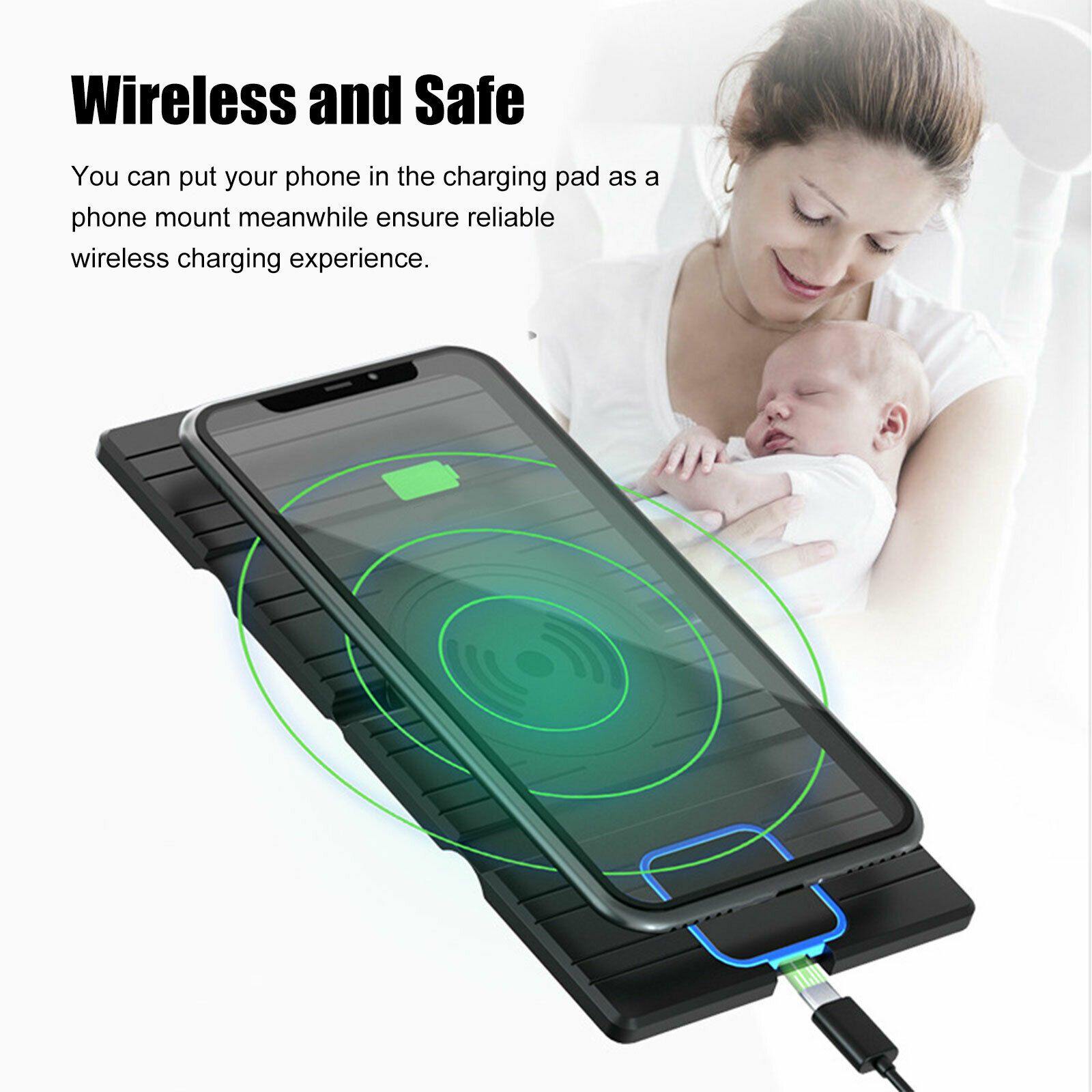 Fast Charging Car Wireless Phone Charger Pad Mat Mount For iPhone 12 Samsung S10 - KinglyDay