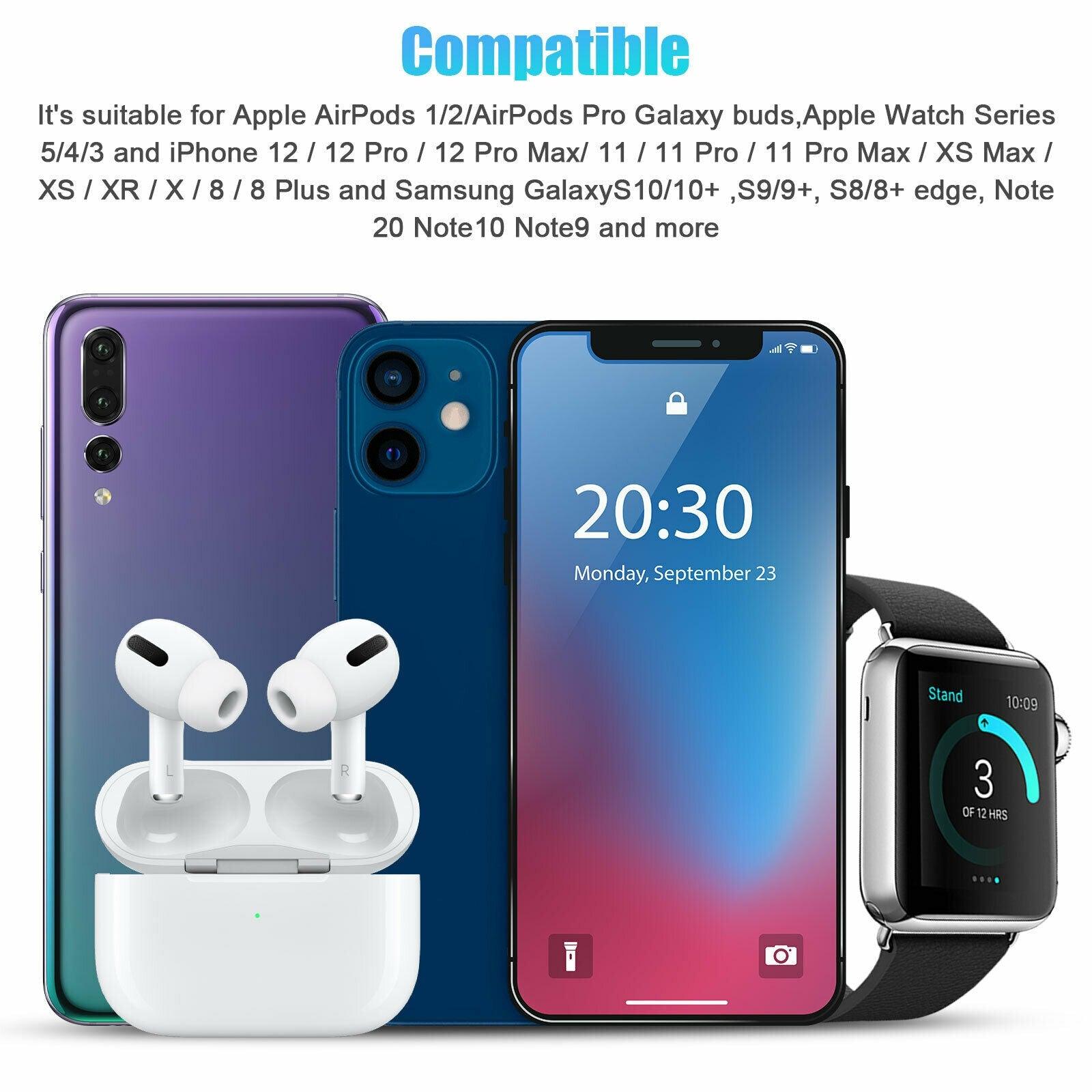 3-in-1 Wireless Car Charging Station for iPhone, iWatch, Samsung AirPods - Essential for RV Travel - KinglyDay