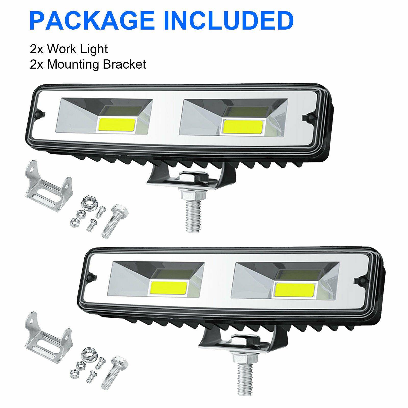 1/2PCS 6Inch 48W LED Work Light Bar Spot Fog Lamp Offroad Driving SUV Truck ATV - KinglyDay