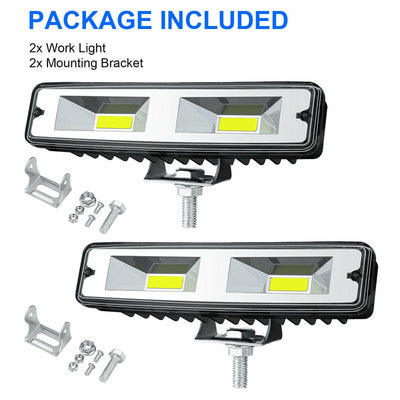 1/2PCS 6Inch 48W LED Work Light Bar Spot Fog Lamp Offroad Driving SUV Truck ATV - KinglyDay