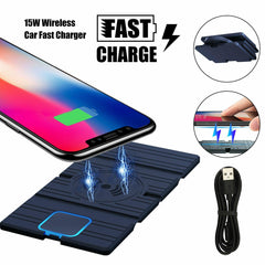 Fast Charging Car Wireless Phone Charger Pad Mat Mount For iPhone 12 Samsung S10 - KinglyDay