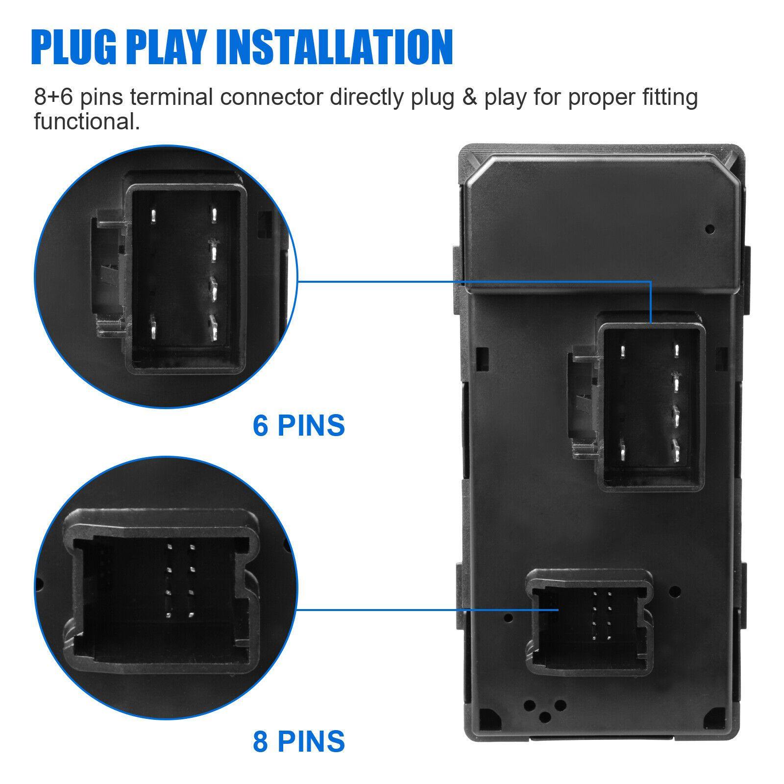 Master Power Window Door Switch Driver Side for GMC Sierra Chevrolet Silverado - KinglyDay