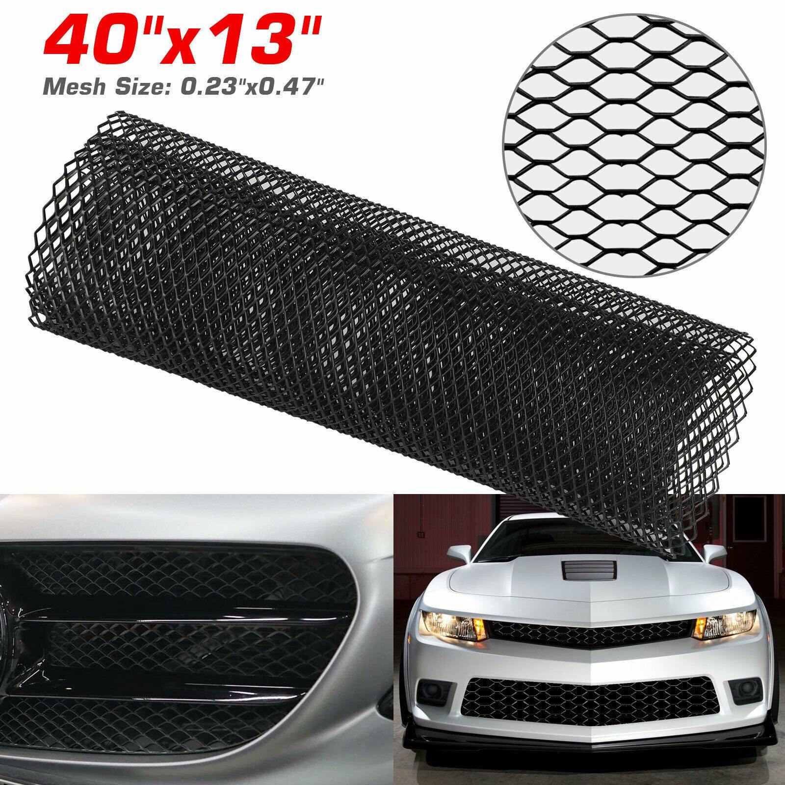 Universal Car Front Aluminum Mesh Grille Bumper Fender Hood Vent Grill Net Black - KinglyDay