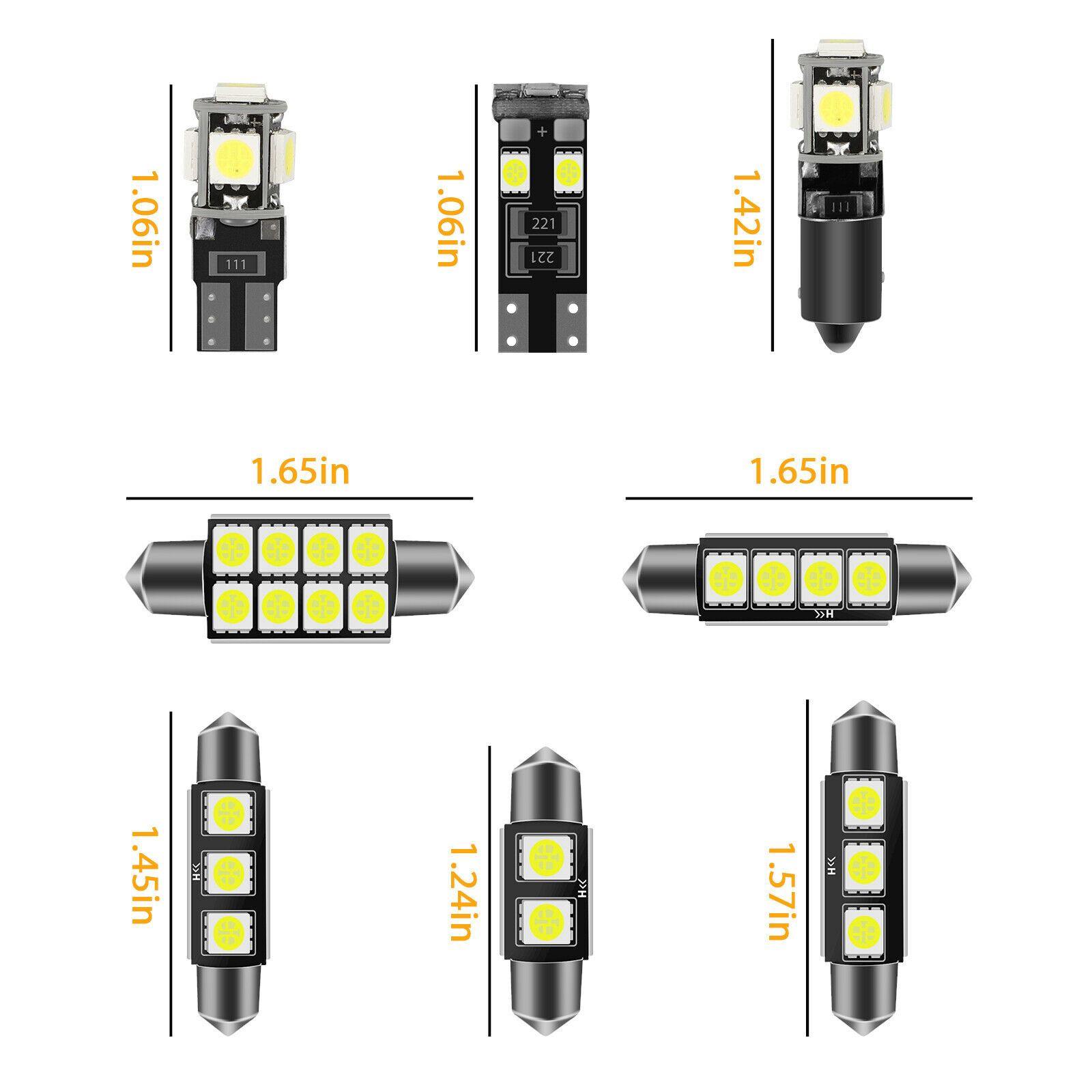 23PCS White LED Light Interior Package Kit for T10 & 31mm Map Dome + License Plate - KinglyDay