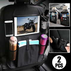 Car Back Seat Organizer With Phone Tablet Holder Touch Screen Pocket Storage - KinglyDay