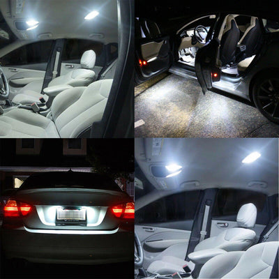9X White 6000K T10 194 168 W5W LED License Plate Dome Interior Light Bulb + Tool - KinglyDay
