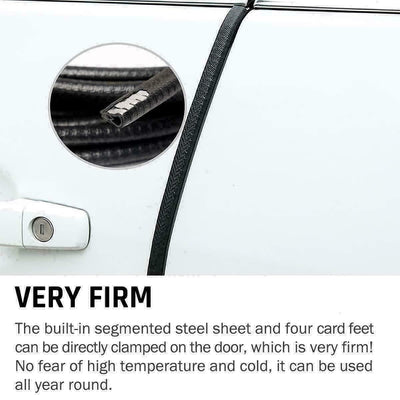 20FT Car Door Trim Edge Strip Lock Guard Moulding Rubber Seal Protector Black - KinglyDay