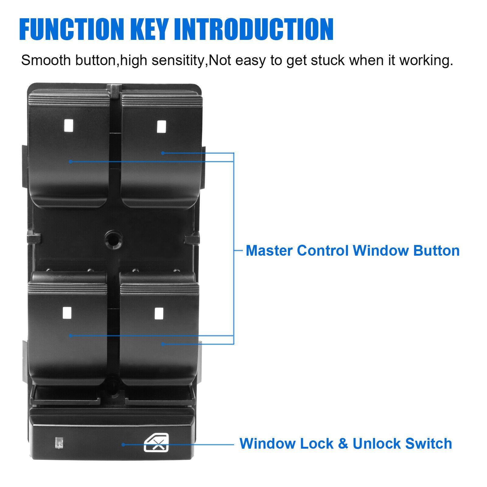 Master Power Window Door Switch Driver Side for GMC Sierra Chevrolet Silverado - KinglyDay