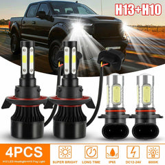 H10 H13 9145 9008 LED Headlight Fog bulbs Hi/Lo Beam 6000K 2000W For Ford F-150 F-250 F-350 - KinglyDay