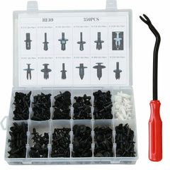 350Pcs Plastic Car Body Push Pin Rivet Fasteners Trim Moulding Clip Screwdriver - KinglyDay