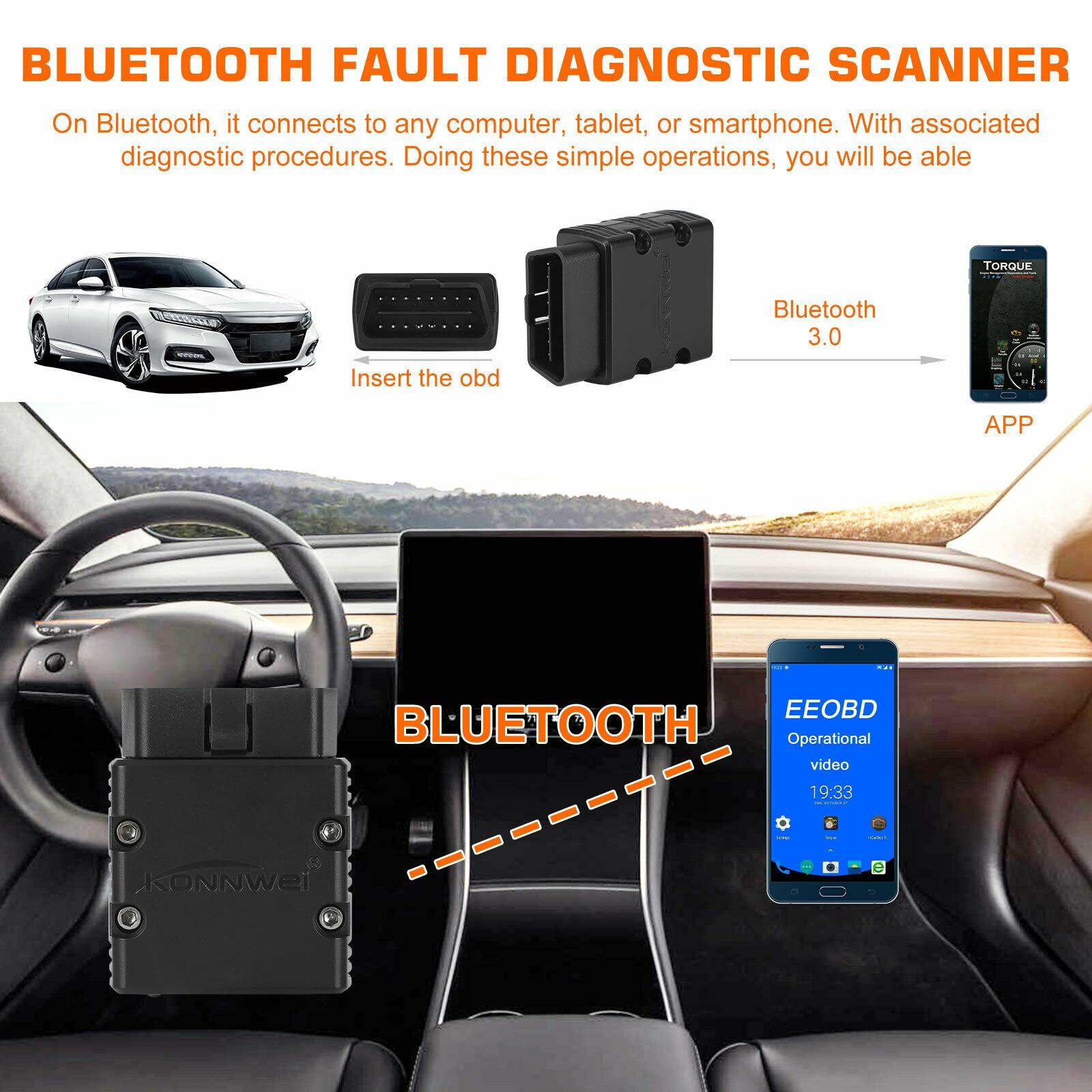 WiFi OBD2 ELM327 Car Auto Diagnostic Scanner Code Reader Tool For Android IOS - KinglyDay