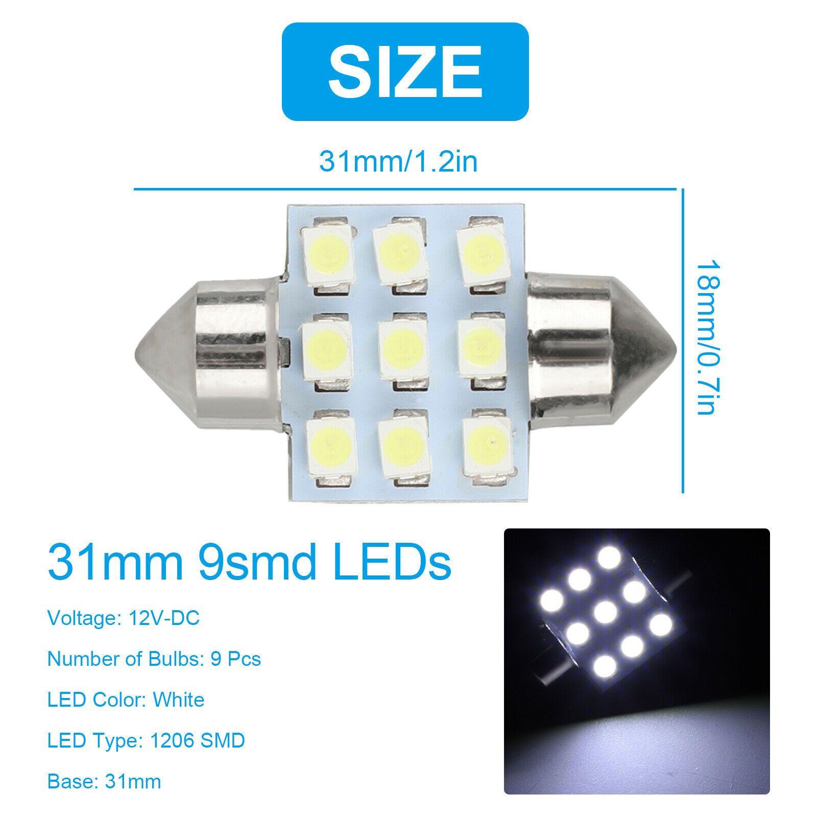 28pcs 42MM T10 Car LED Bulb Light Interior Package Kit for License Plate Lights - KinglyDay