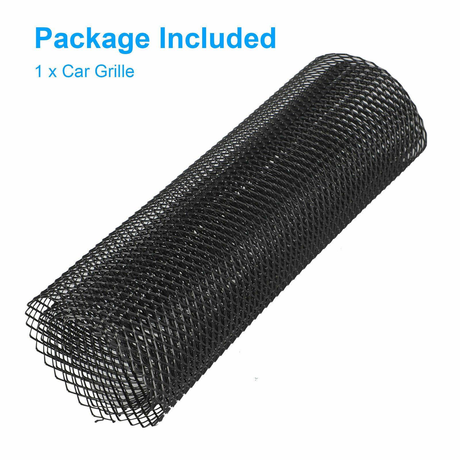 Universal Car Front Aluminum Mesh Grille Bumper Fender Hood Vent Grill Net Black - KinglyDay