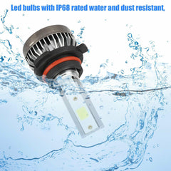 4PCS 9005 9006 Super White COB LED Combo Headlight Bulbs High Low Beam Kit 6000K - KinglyDay