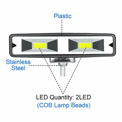 1/2PCS 6Inch 48W LED Work Light Bar Spot Fog Lamp Offroad Driving SUV Truck ATV - KinglyDay