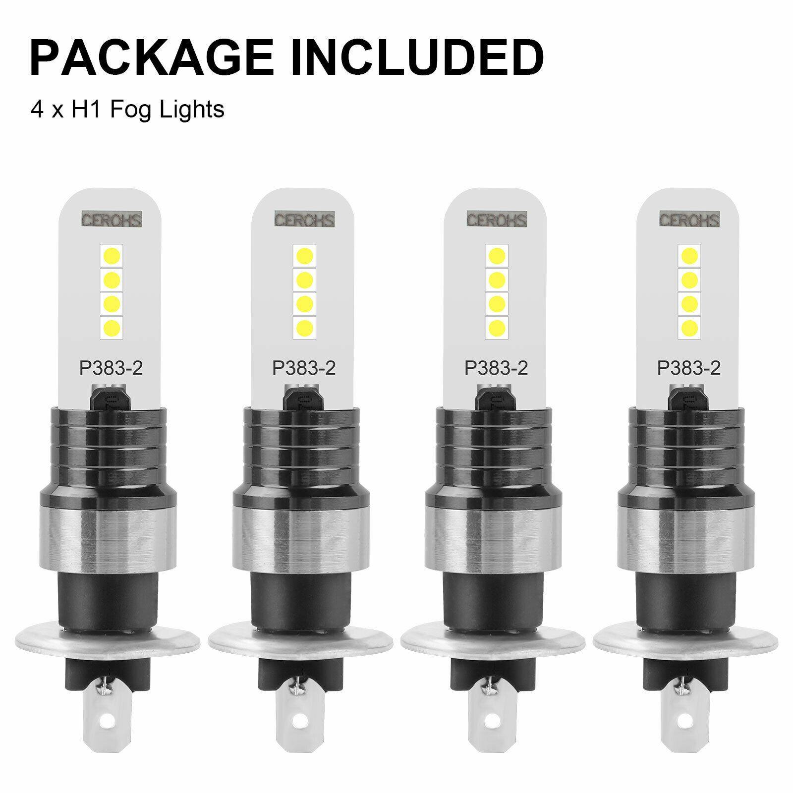 4PCS Xenon 6000K Super White LED Fog Driving Brake Lights Kit Turn Signal Bulbs - KinglyDay