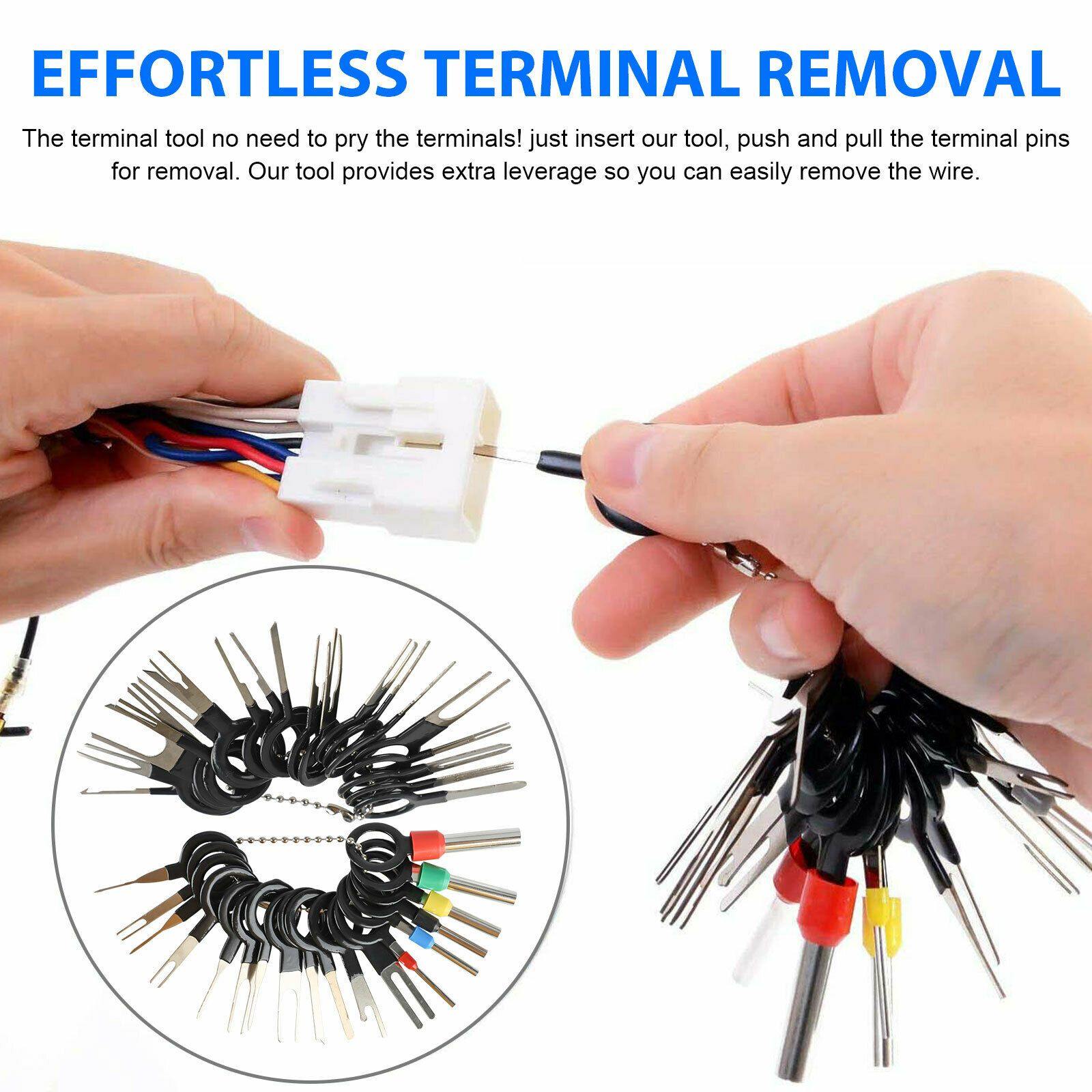 73PCS Wire Terminal Removal Tool Car Electrical Wiring Crimp Connector Pin Kit - KinglyDay