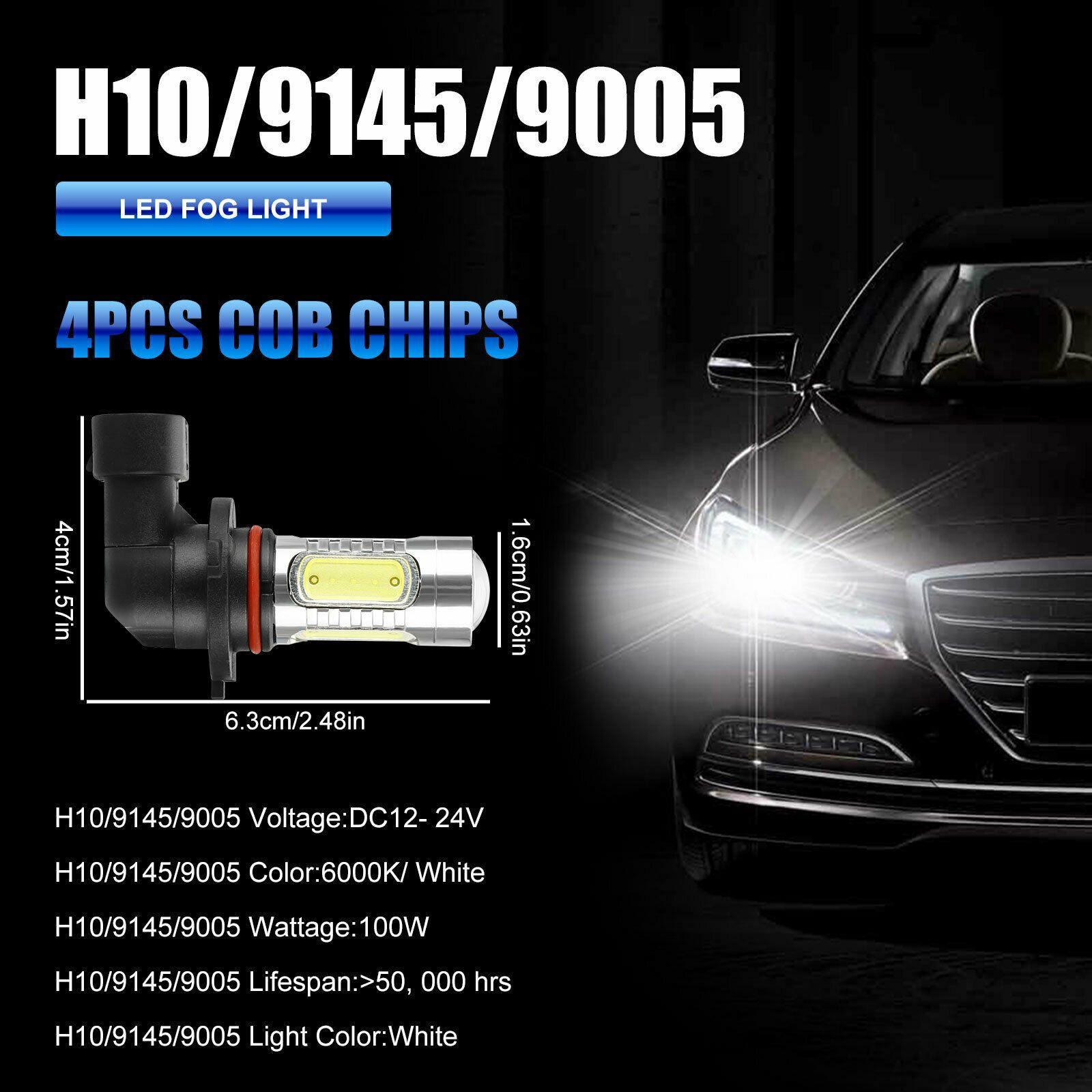 H10 H13 9145 9008 LED Headlight Fog bulbs Hi/Lo Beam 6000K 2000W For Ford F-150 F-250 F-350 - KinglyDay