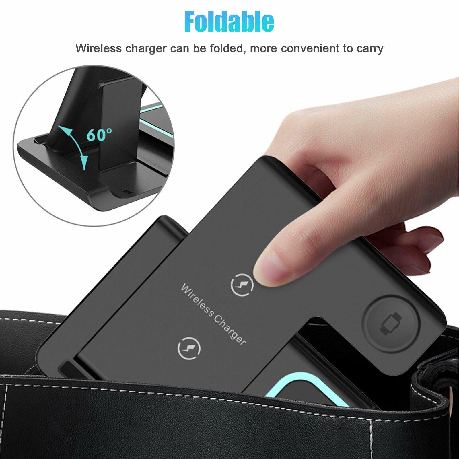 3-in-1 Wireless Car Charging Station for iPhone, iWatch, Samsung AirPods - Essential for RV Travel - KinglyDay