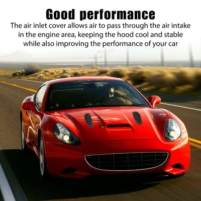 2PCS Car Decorative Front Bonnet Hood Vent Air Flow Intake Scoop Cover Universal - KinglyDay