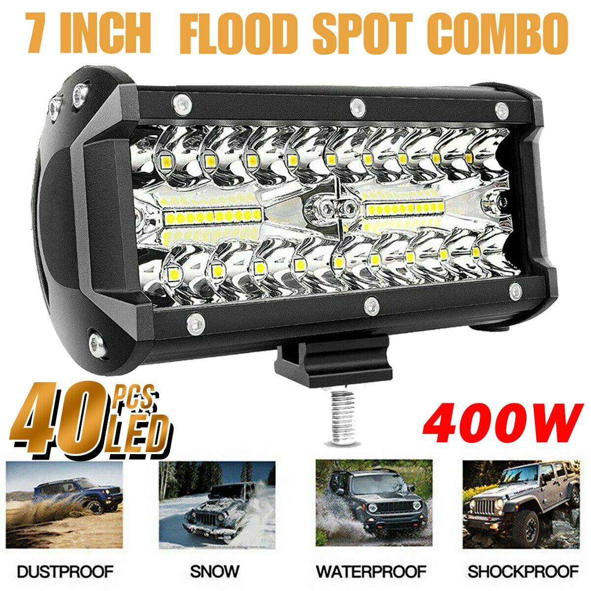 400W 7''Car LED Work Light Bar Spot Flood Beams Combo For Off-road SUV Truck - KinglyDay