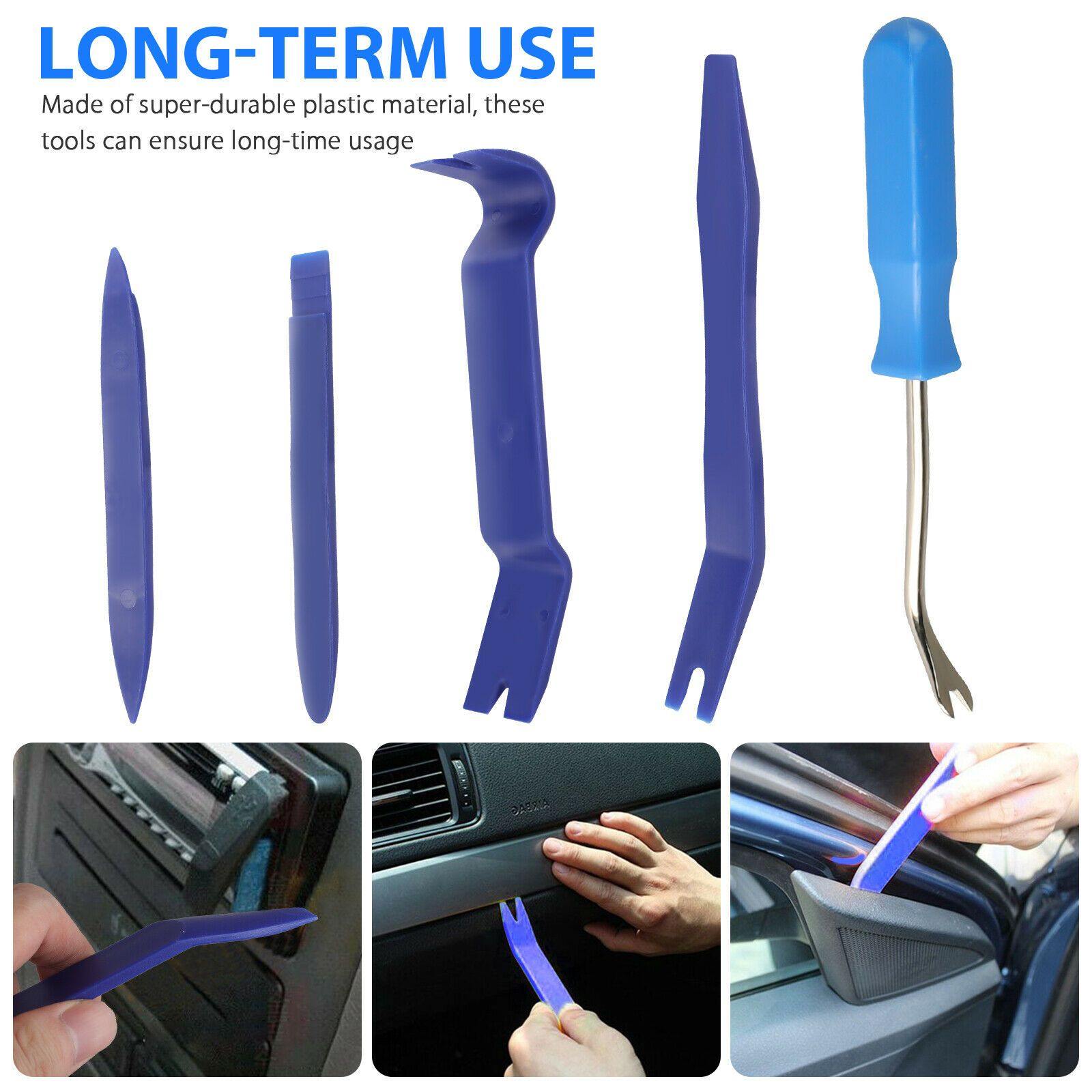 Car Trim Removal Tool Kit Door Window Clip Panel Fastener Auto Pry Dashboard Set - KinglyDay